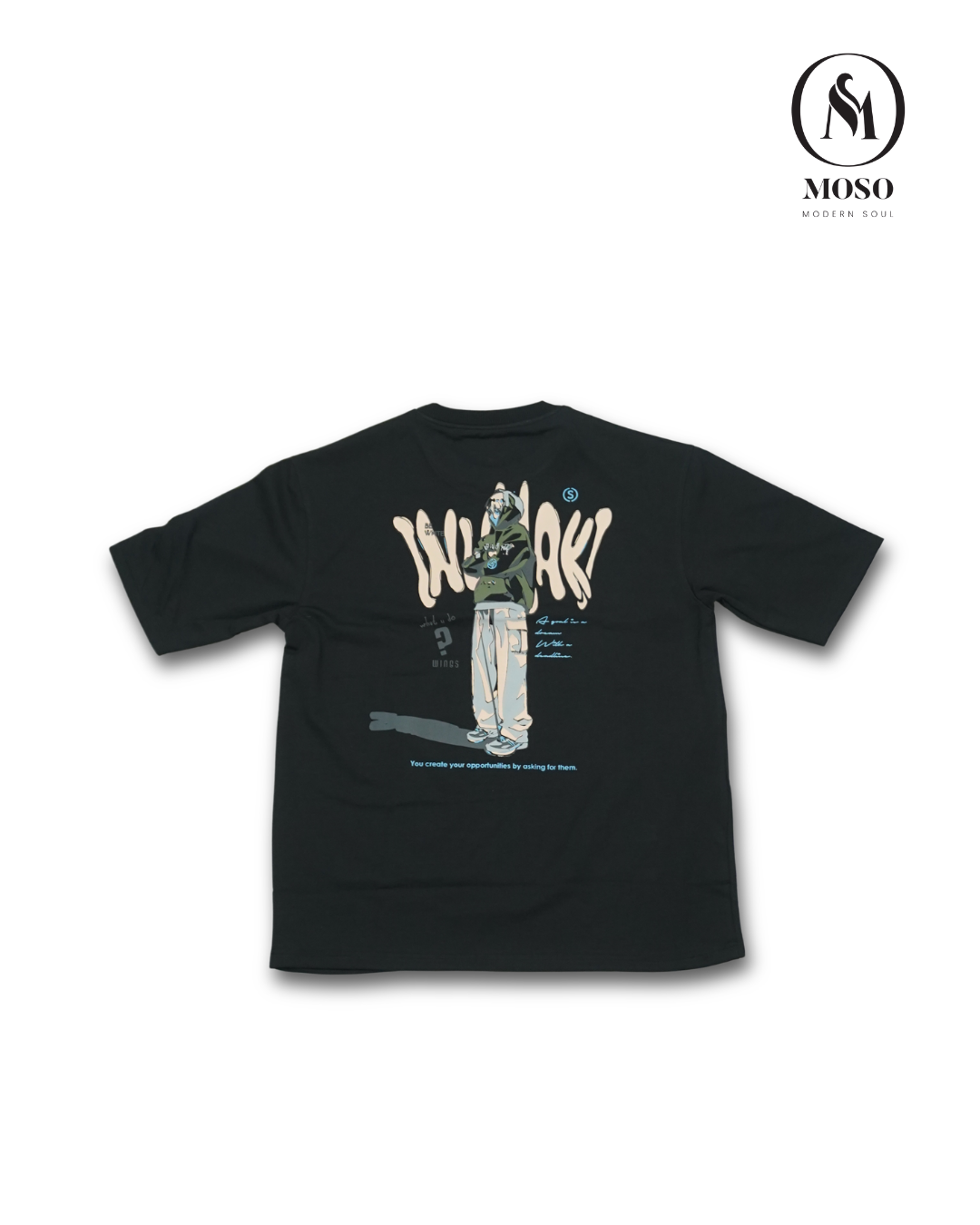MOSO Inaki Streetwear Graphic Tee – Black