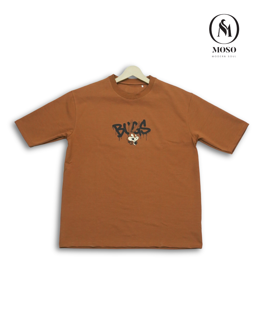MOSO BUNKS Graphic Oversized T-Shirt – Coffee Brown
