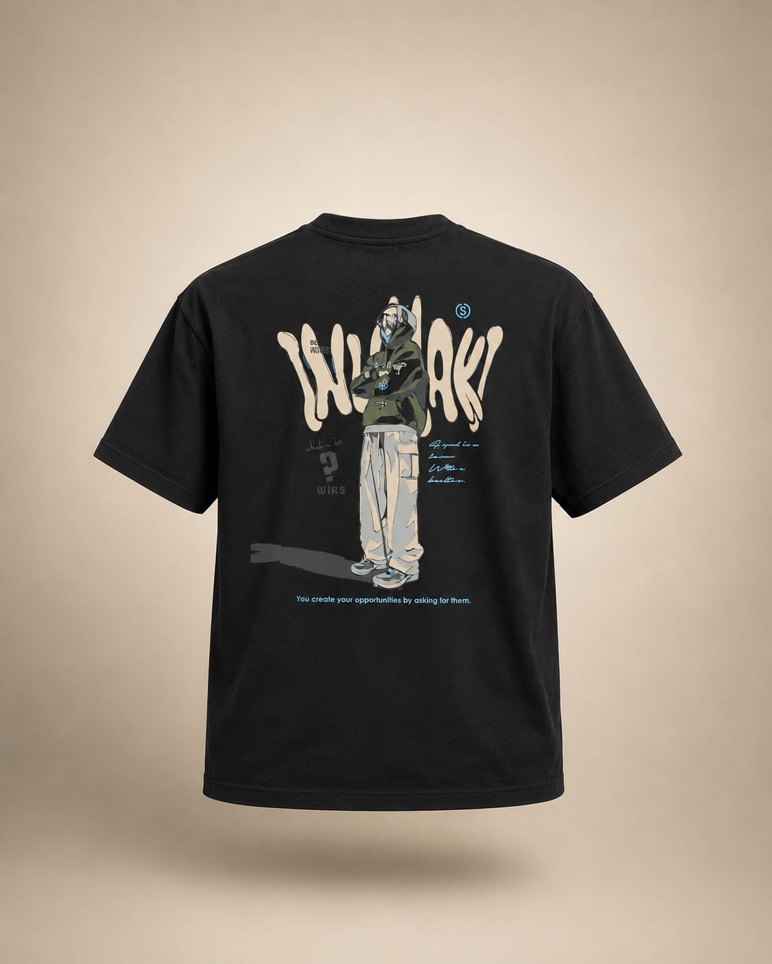 MOSO Inaki Streetwear Graphic Tee – Black