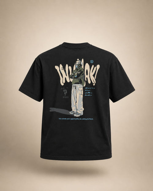 MOSO Inaki Streetwear Graphic Tee – Black