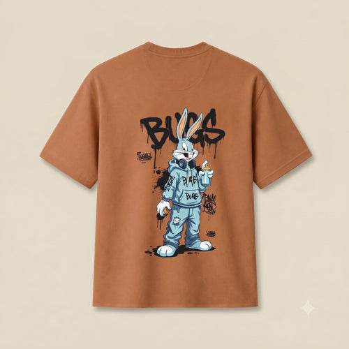 MOSO BUNKS Graphic Oversized T-Shirt – Coffee Brown